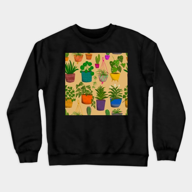 Houseplants indoor garden oasis Crewneck Sweatshirt by Kimmygowland